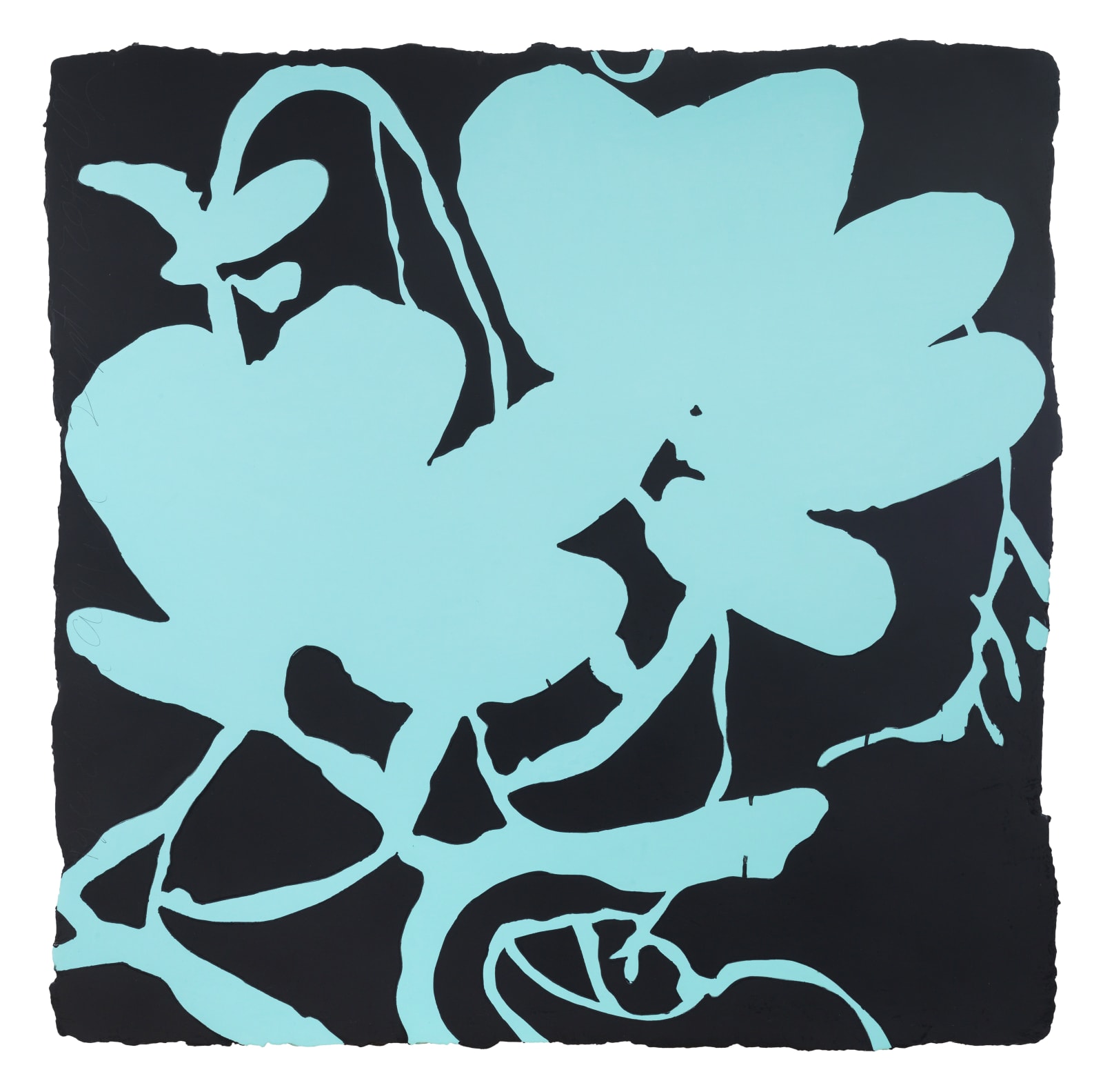 Donald Sultan, Black and Aqua Sept 11 2012, 2012
