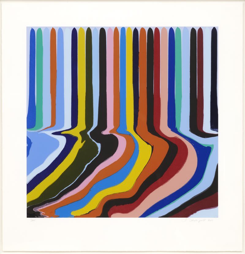 Ian Davenport, Azure Blue Etching , 2011
