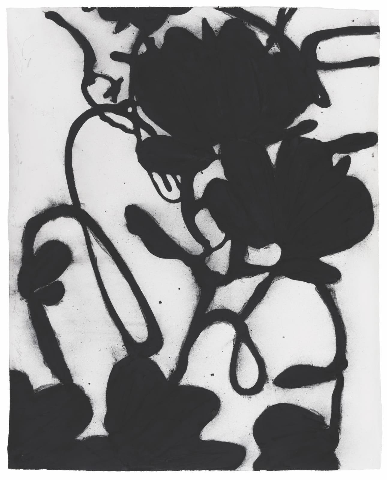 Donald Sultan, Black Lantern Flowers, Dec 18 2019, 2019