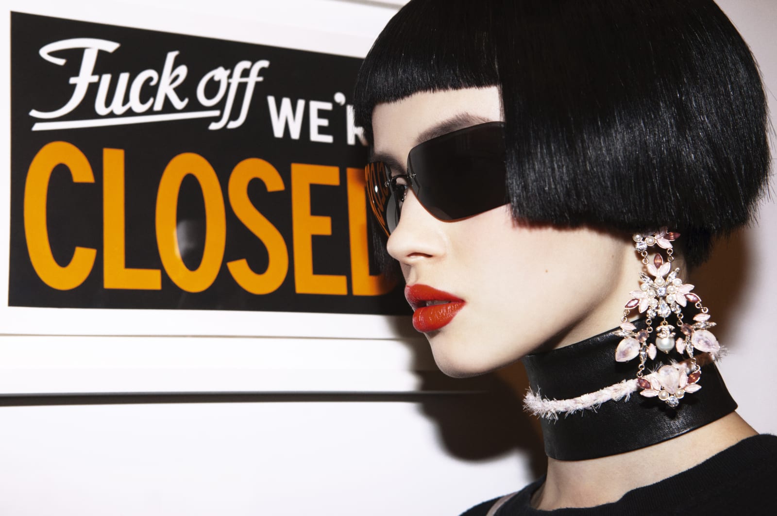 Jessica Craig-Martin, Fuck Off We're Closed (Force/Villareal Residence with Adam McEwen artwork), New York, 2023