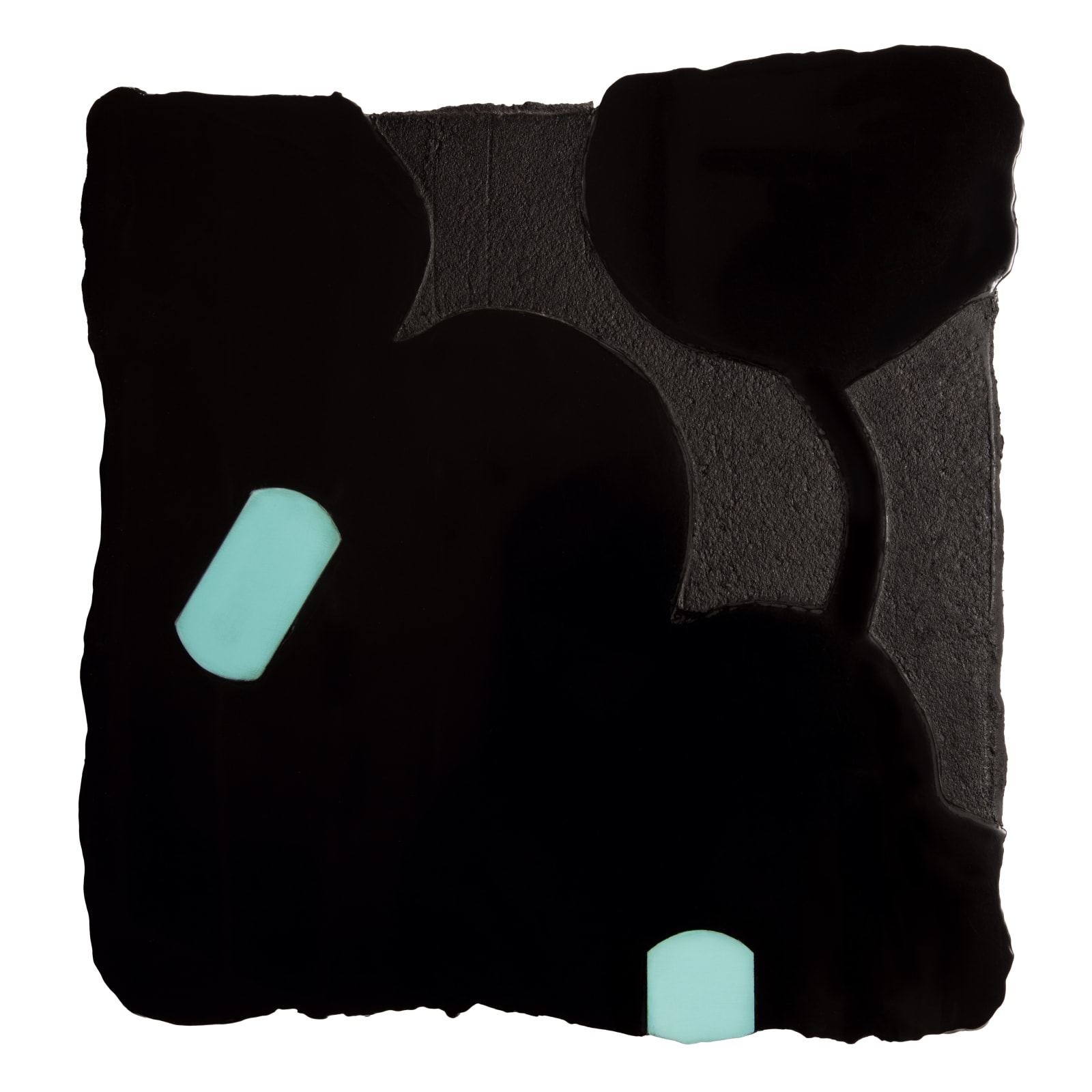 Donald Sultan, Black and Aqua Jan 2010, 2010
