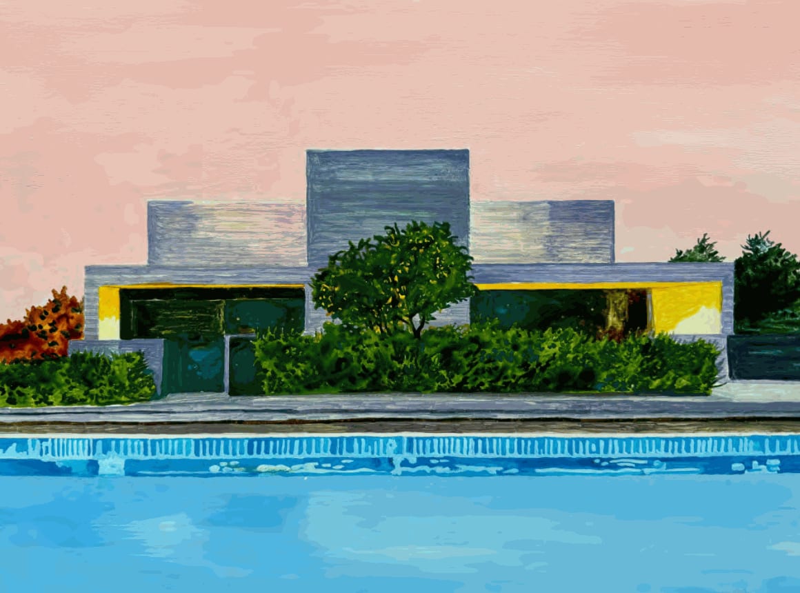 Eamon O'Kane, Villa Zurich with pink Sky (ARNDT GEIGER HERRMANN), 2024