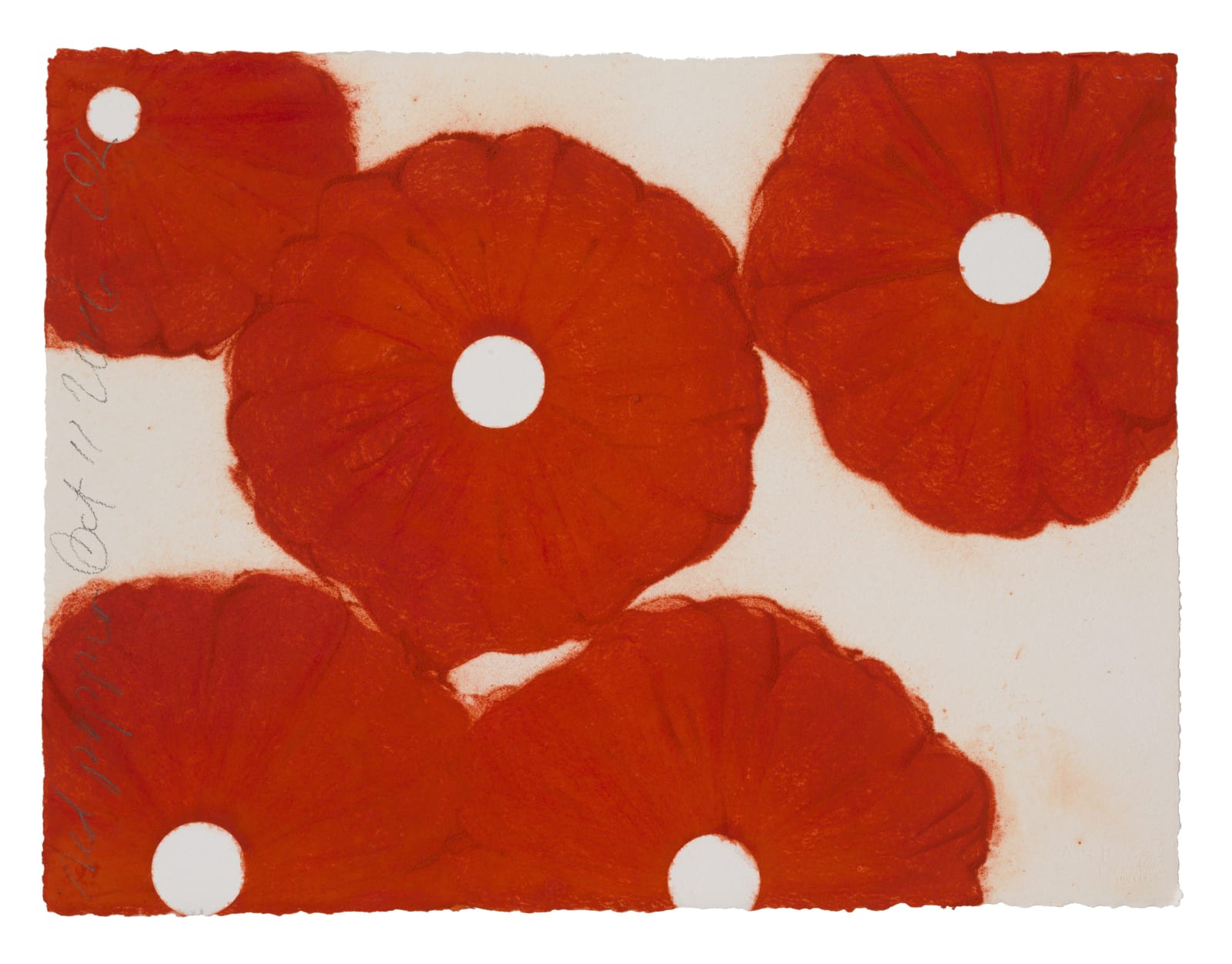 Donald Sultan, Red Poppies Oct 11 2016, 2016