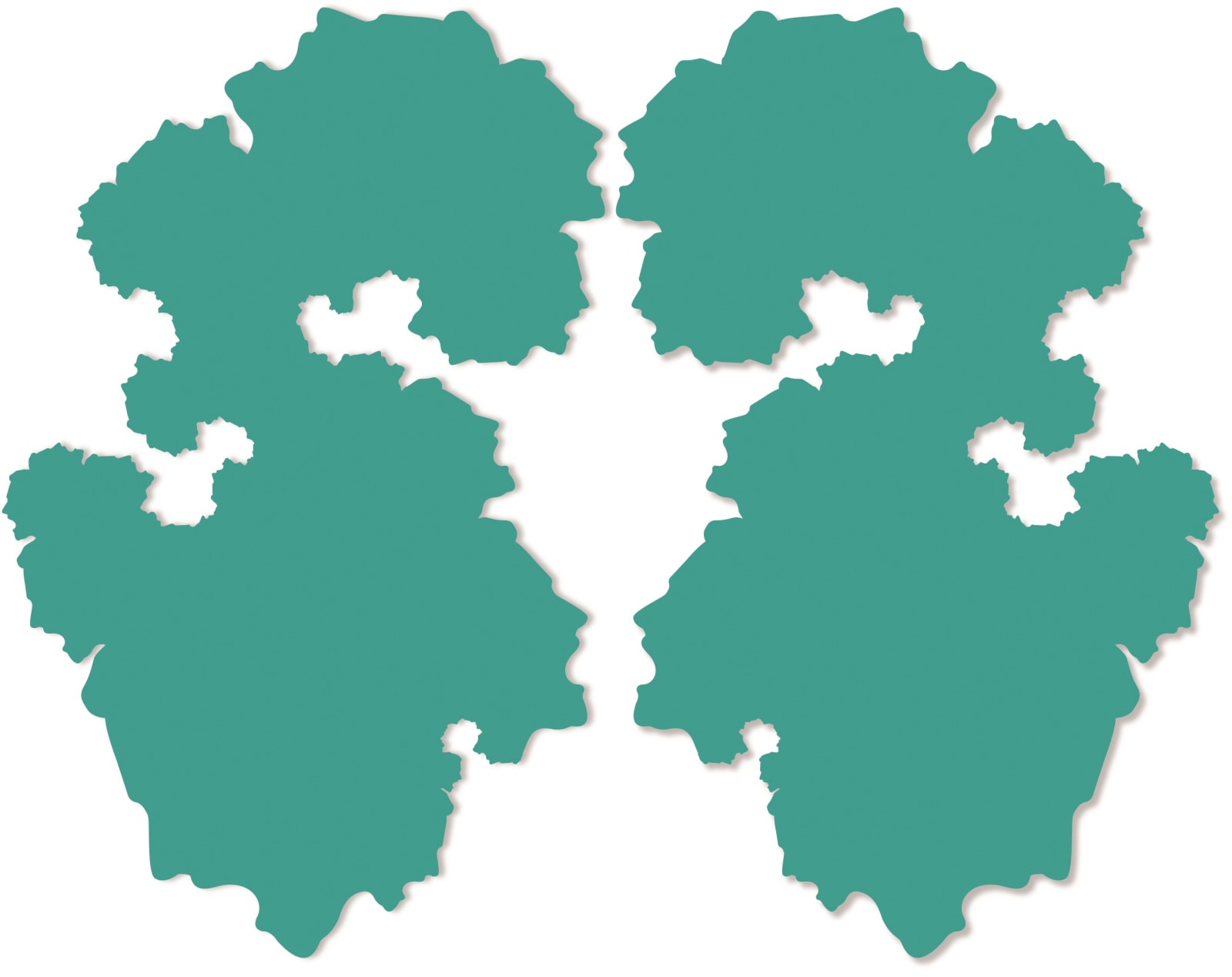 Paul Hosking, Rorschach Portrait (Teal), 2016