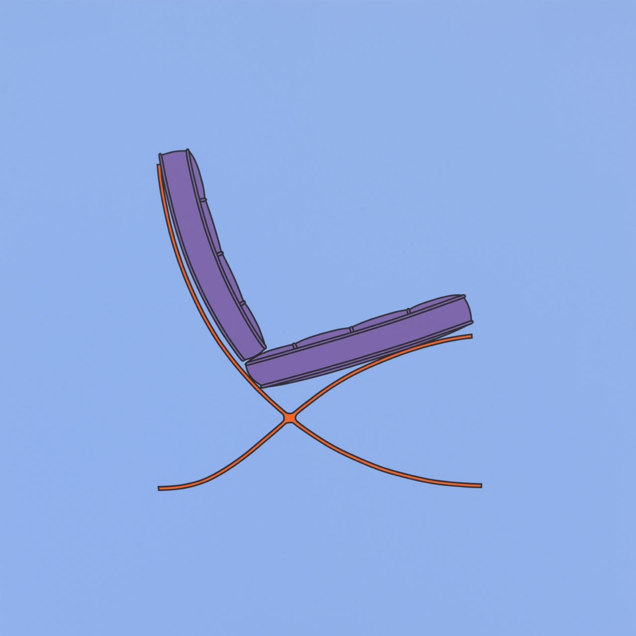 Michael Craig-Martin, Untitled (Barcelona Chair) , 2014