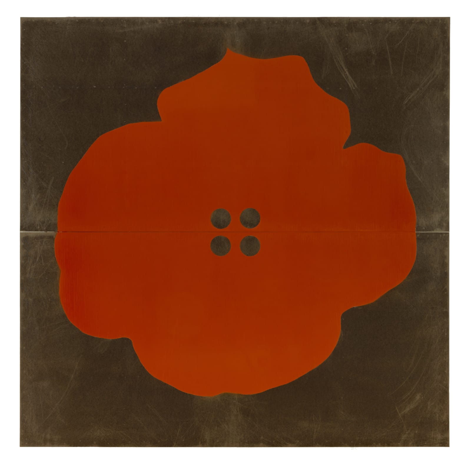 Donald Sultan, Red Button Flower July 28 2016, 2016