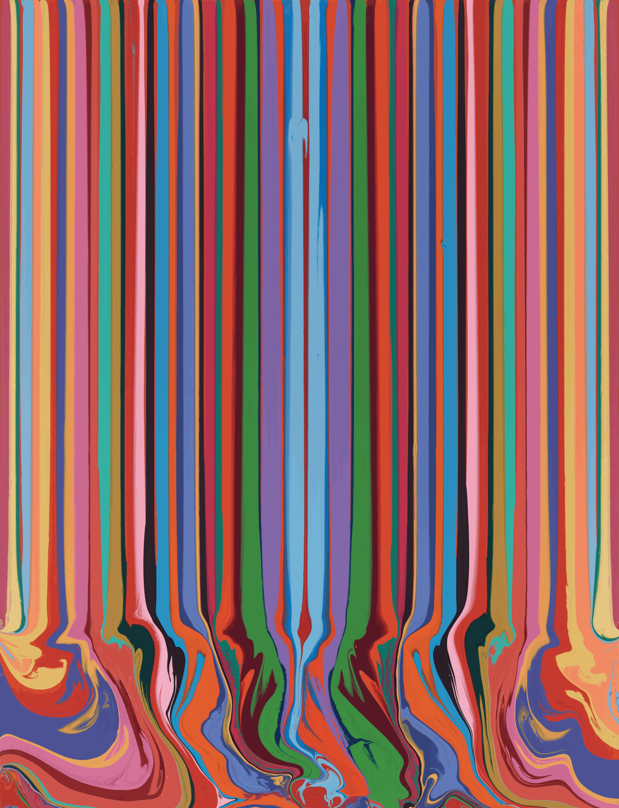 Ian Davenport, Red Centre, 2022