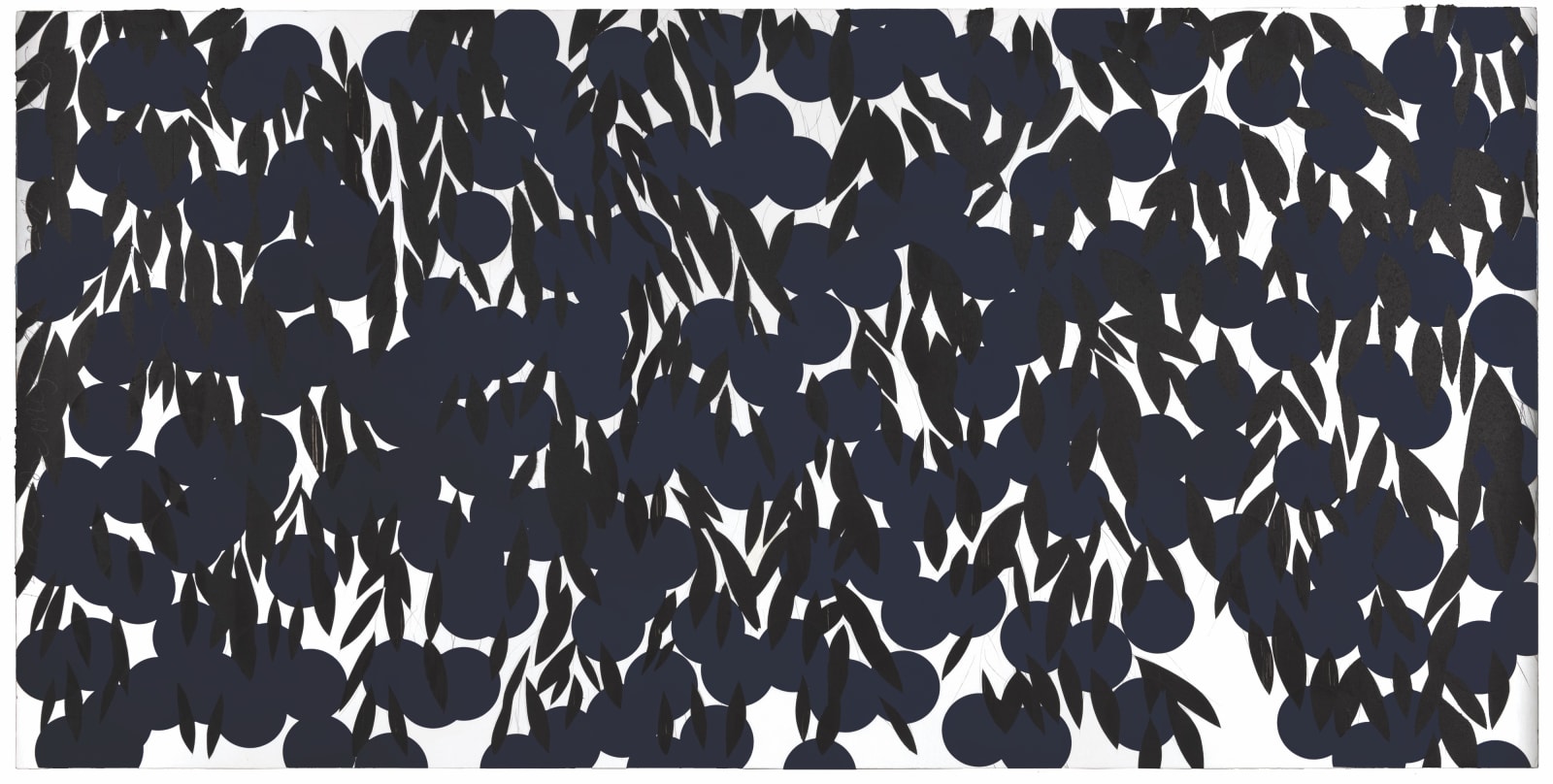 Donald Sultan, Blue Berries, Dec 11 2019, 2019