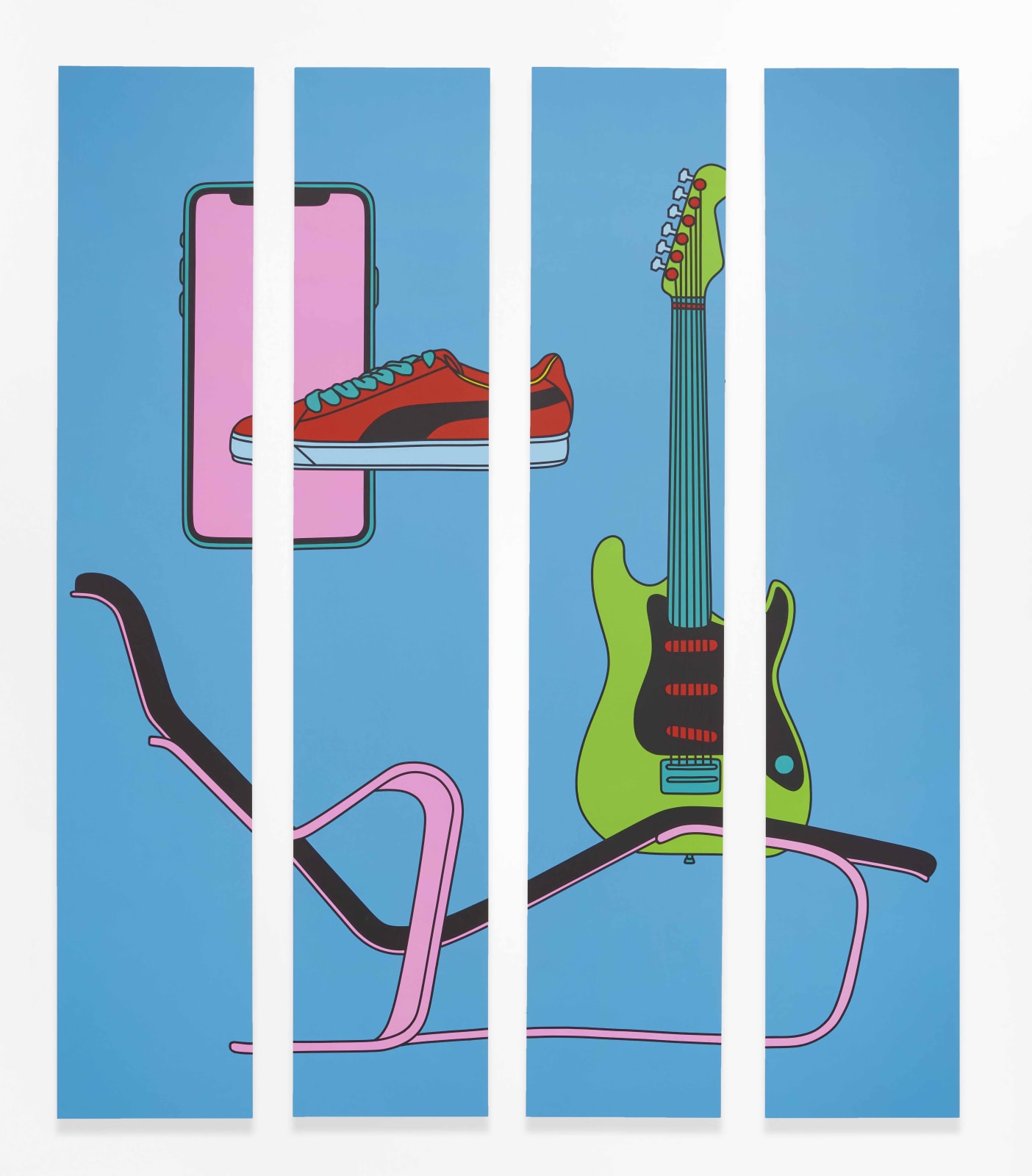 Michael Craig-Martin, Untitled (interior with iPhone), 2022