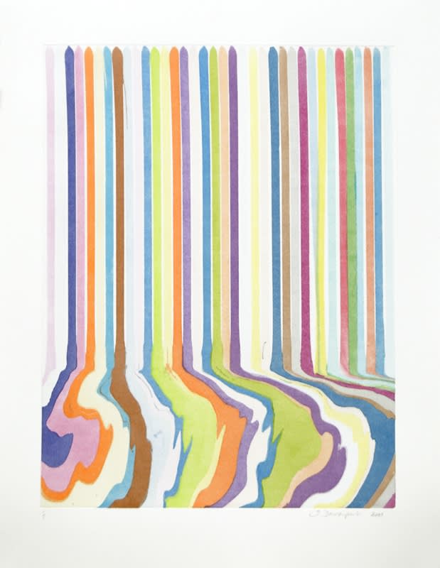 Ian Davenport, Etched Puddle 18, 2009