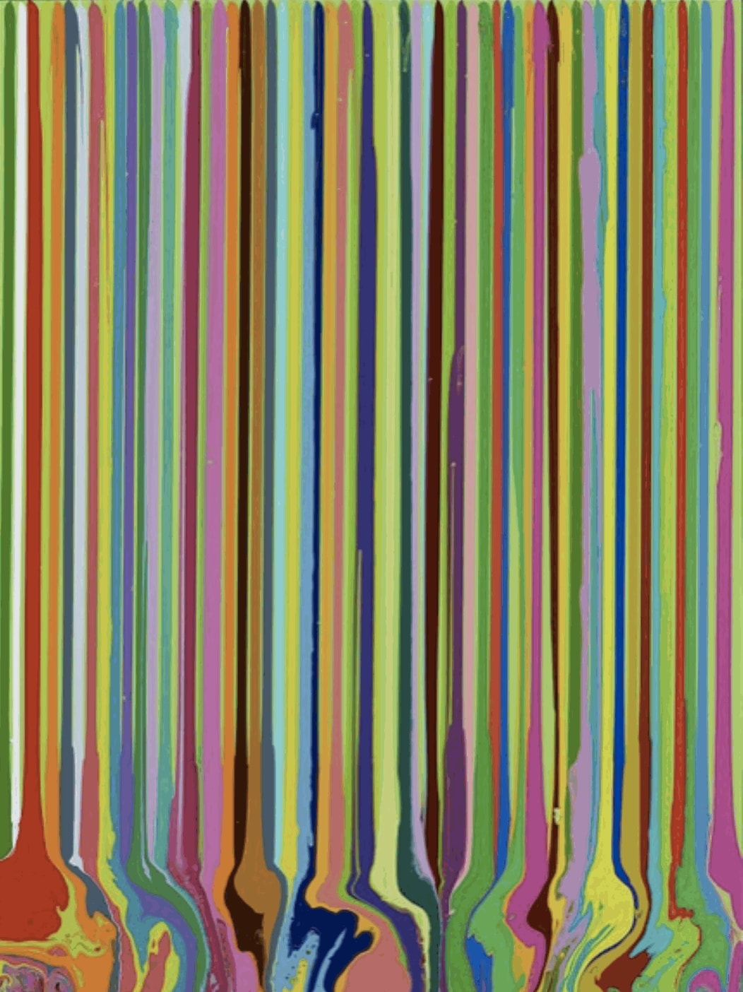 Ian Davenport, Puddle Painting: Lime Green (after Bonnard), 2011