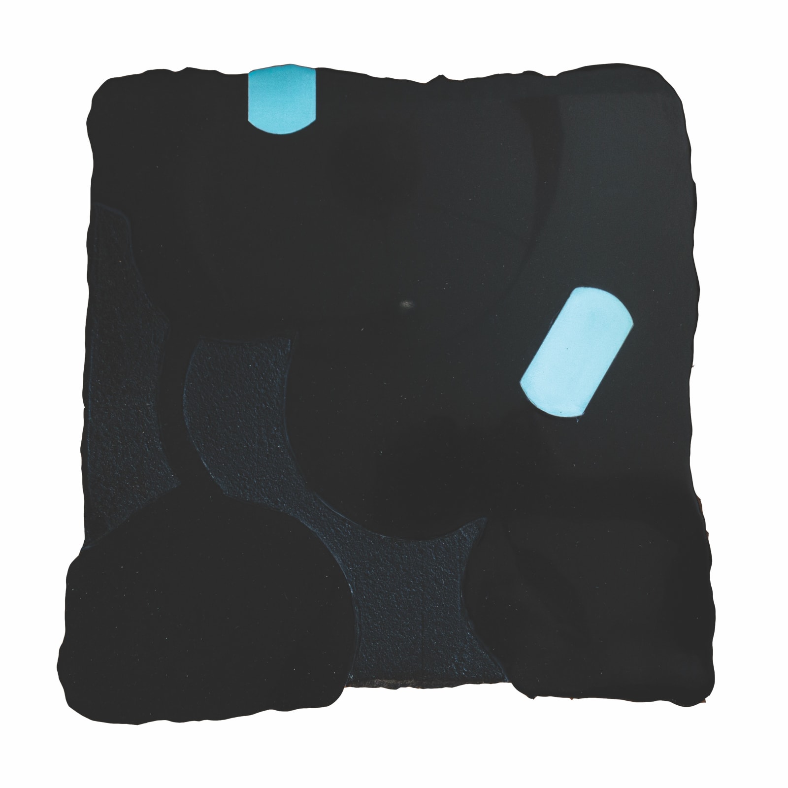 Donald Sultan, Black and Aqua Jan 2010, 2010