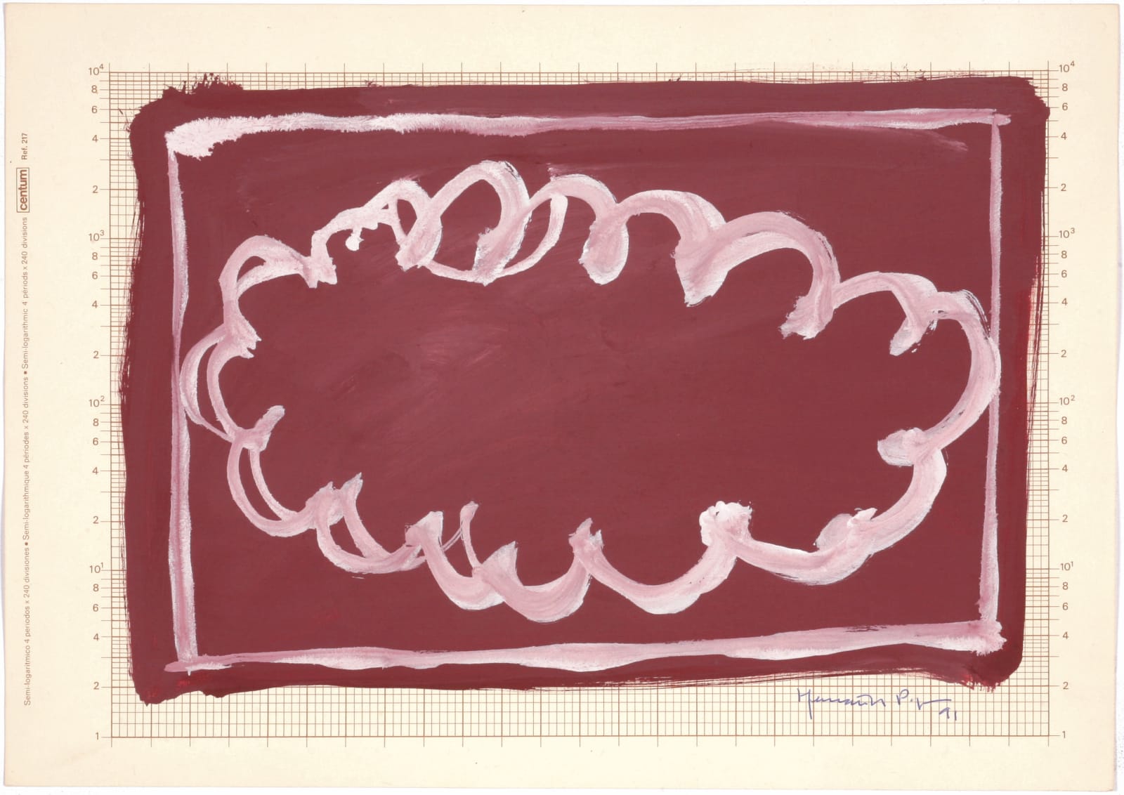 Joan Hernández Pijuan, Dibuix n° 52, 1991