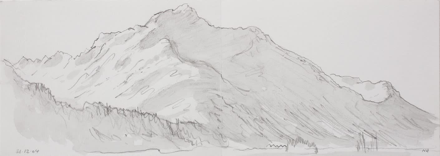 Nigel Hall, 31.12.04 Piz Margna, clear morning light, 2004