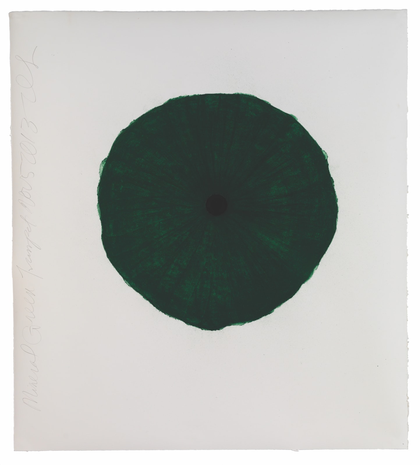 Donald Sultan , Mineral Green Trumpet Nov 5 2013, 2013