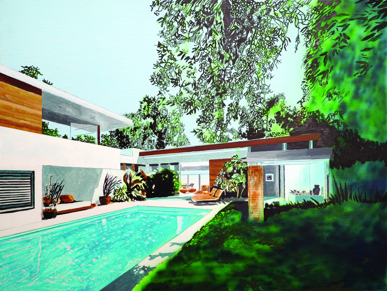 Eamon O'Kane, California Swimming pool, 2020