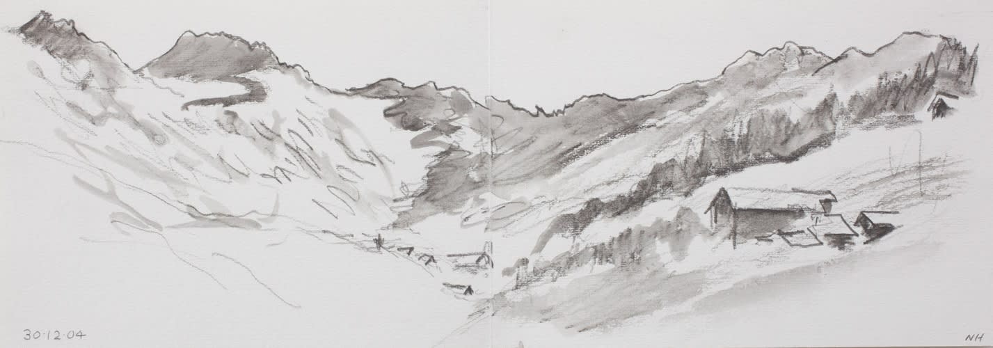 Nigel Hall, 30.12.04 Fex Valley with Giovanoli house, 2004