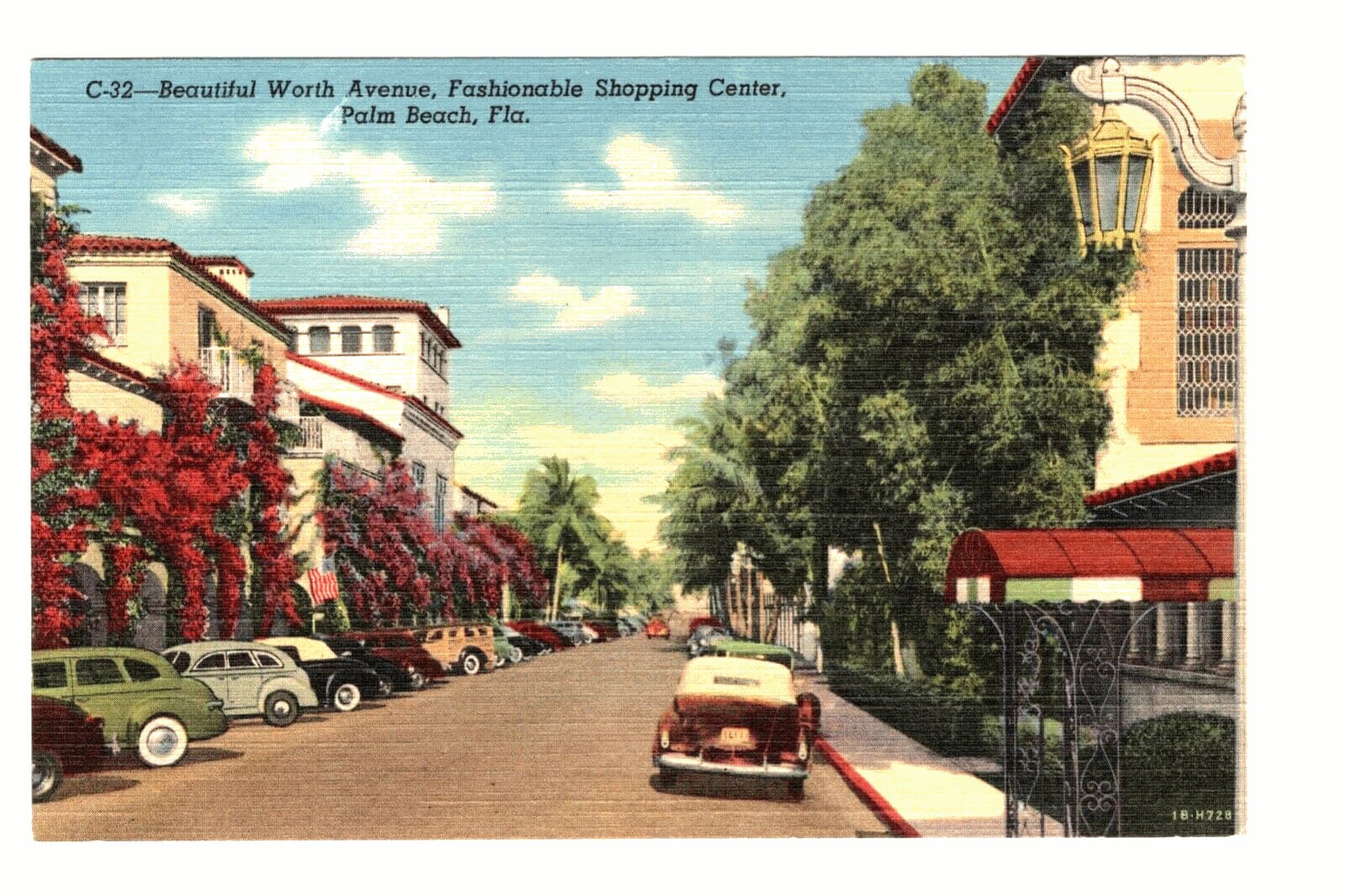 Postcard of Worth Avenue, 1947