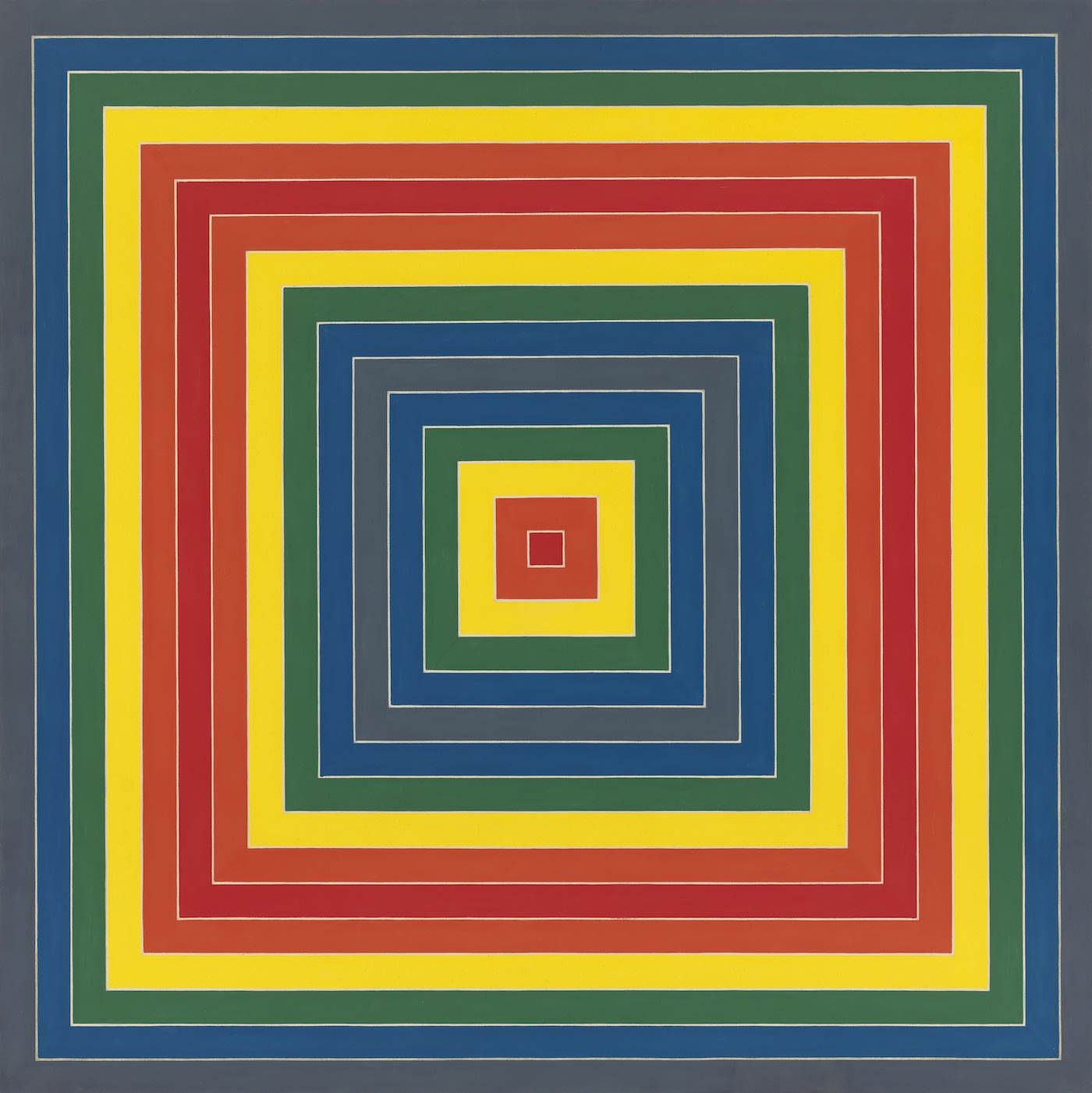 Frank Stella Gran Cairo, 1962 Alkyd on canvas 85 9/16 x 85 9/16 inches Whitney Museum Collection