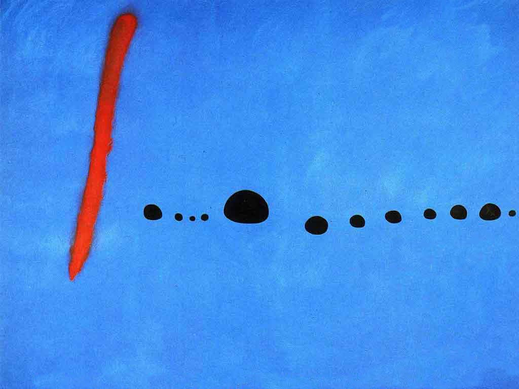 Joan Miró Blue II/III, 4 March, 1961 Musée National d’Art Moderne. Centre Georges Pompidou, Paris © Successió Miró / VG Bild-Kunst, Bonn 2016