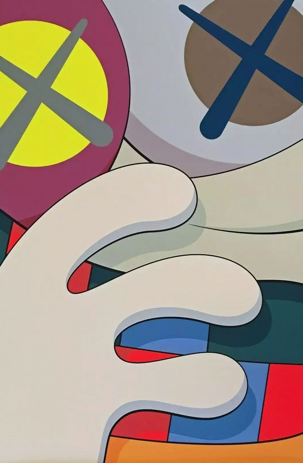 KAWS BLAME GAME, 2014 Screenpint 35 x 23 inches Edition of 100 plus 20 AP Available at Surovek Gallery