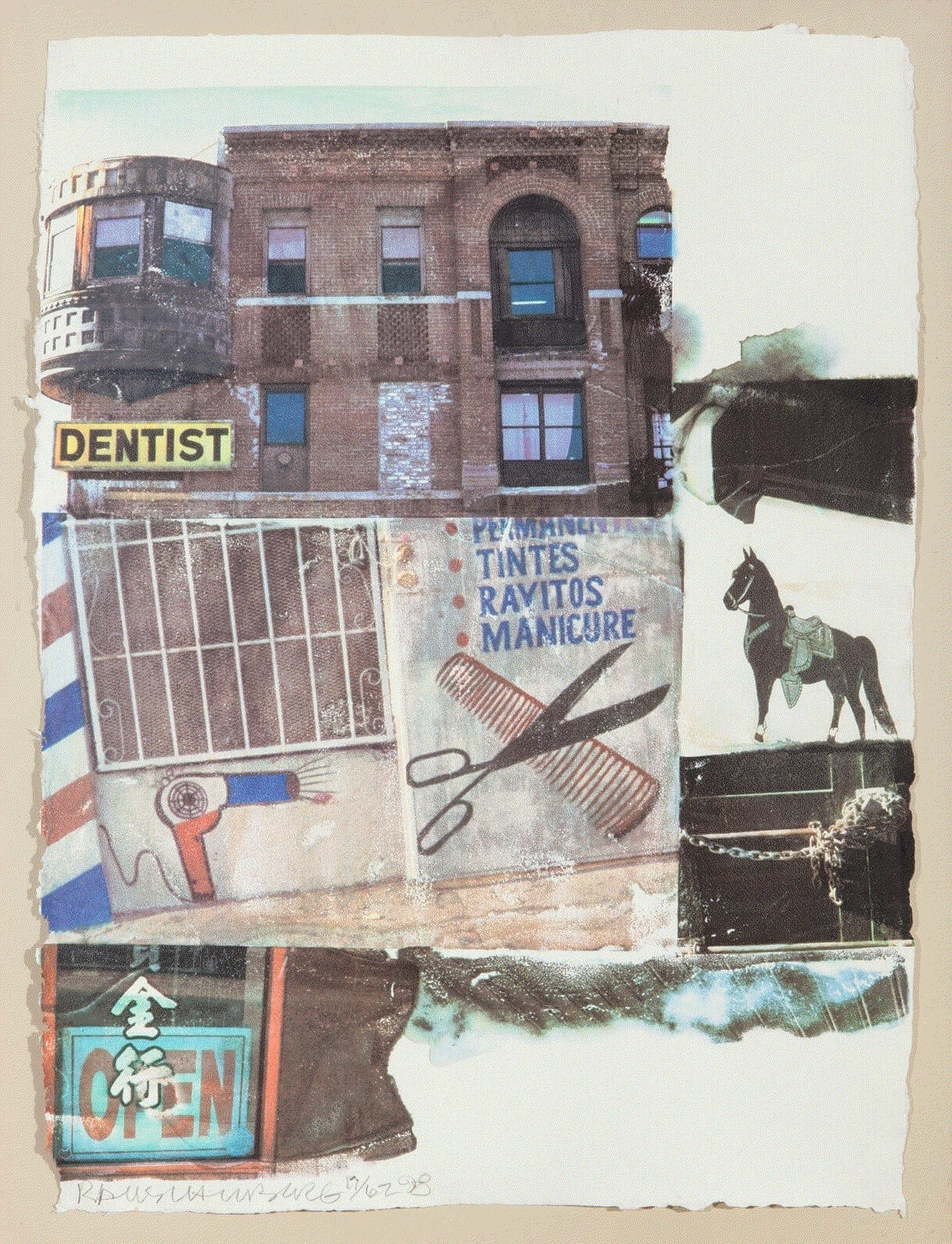 Robert Rauschenberg L.A UNCOVERED # 10, 1998 Silkscreen 32 x 23 in 81.3 x 58.4 cm Edition 16/62 Available at Surovek Gallery