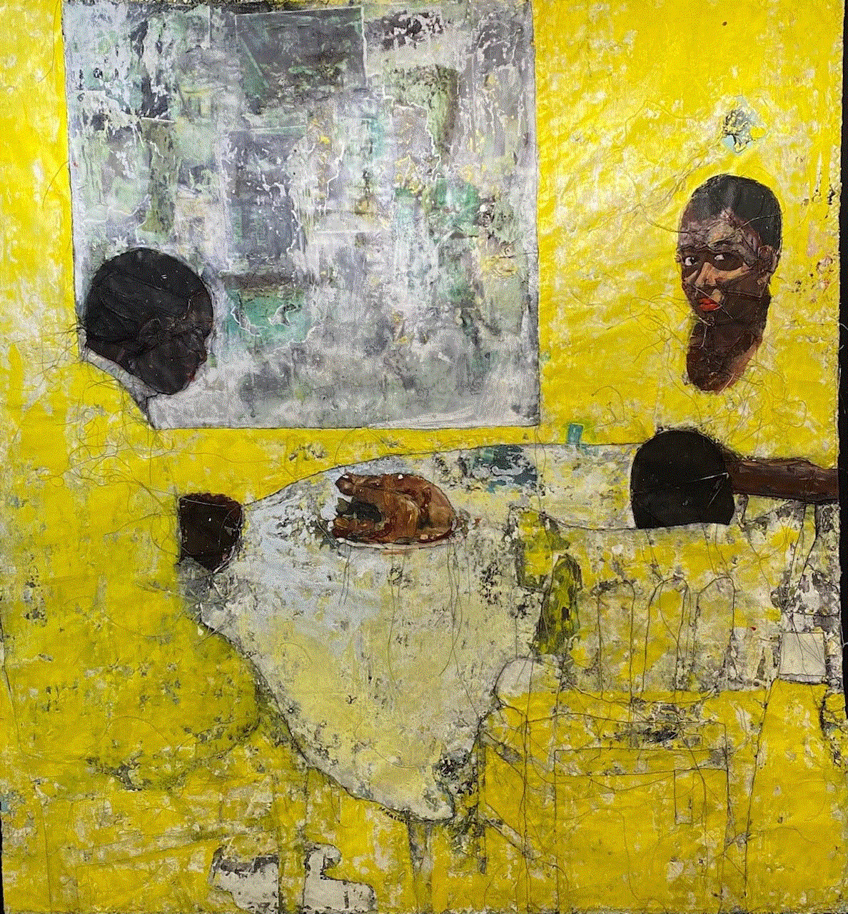 Kaloki Nyamai UNTITLED, 2020 Mixed media 89 x 83 in 226.1 x 210.8 cm Available at Surovek Gallery