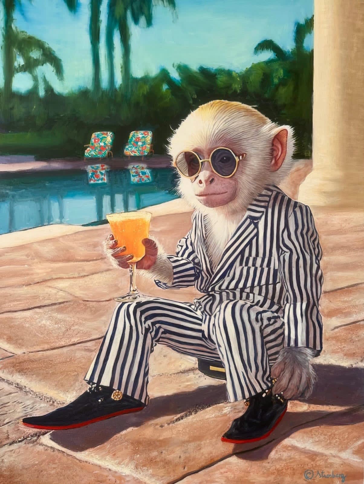 Serge Strosberg THE PALM BEACH INFLUENCER, 2025 Oil and egg tempera painting on canvas 40 x 30 in 101.6 x 76.2 cm Available at Surovek Gallery