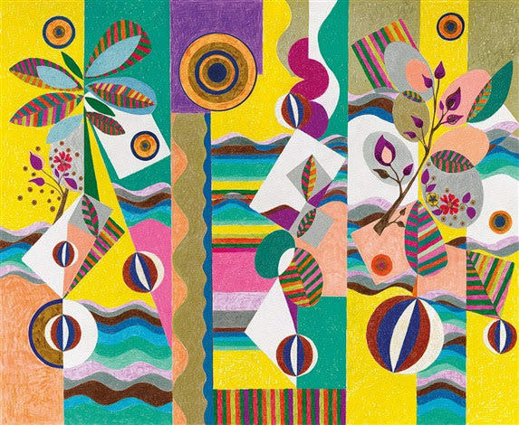 Beatriz Milhazes Pink Sunshine, 2021 Chromolithography on Fabrino 5, 300 g 18 x 22 7/8 in 45.7 x 58 cm Edition 72/100 Available at Surovek Gallery