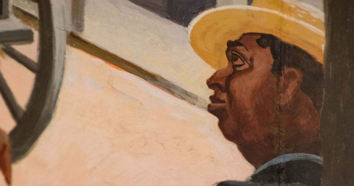 Thomas Hart Benton The Mystery Man in the mural
