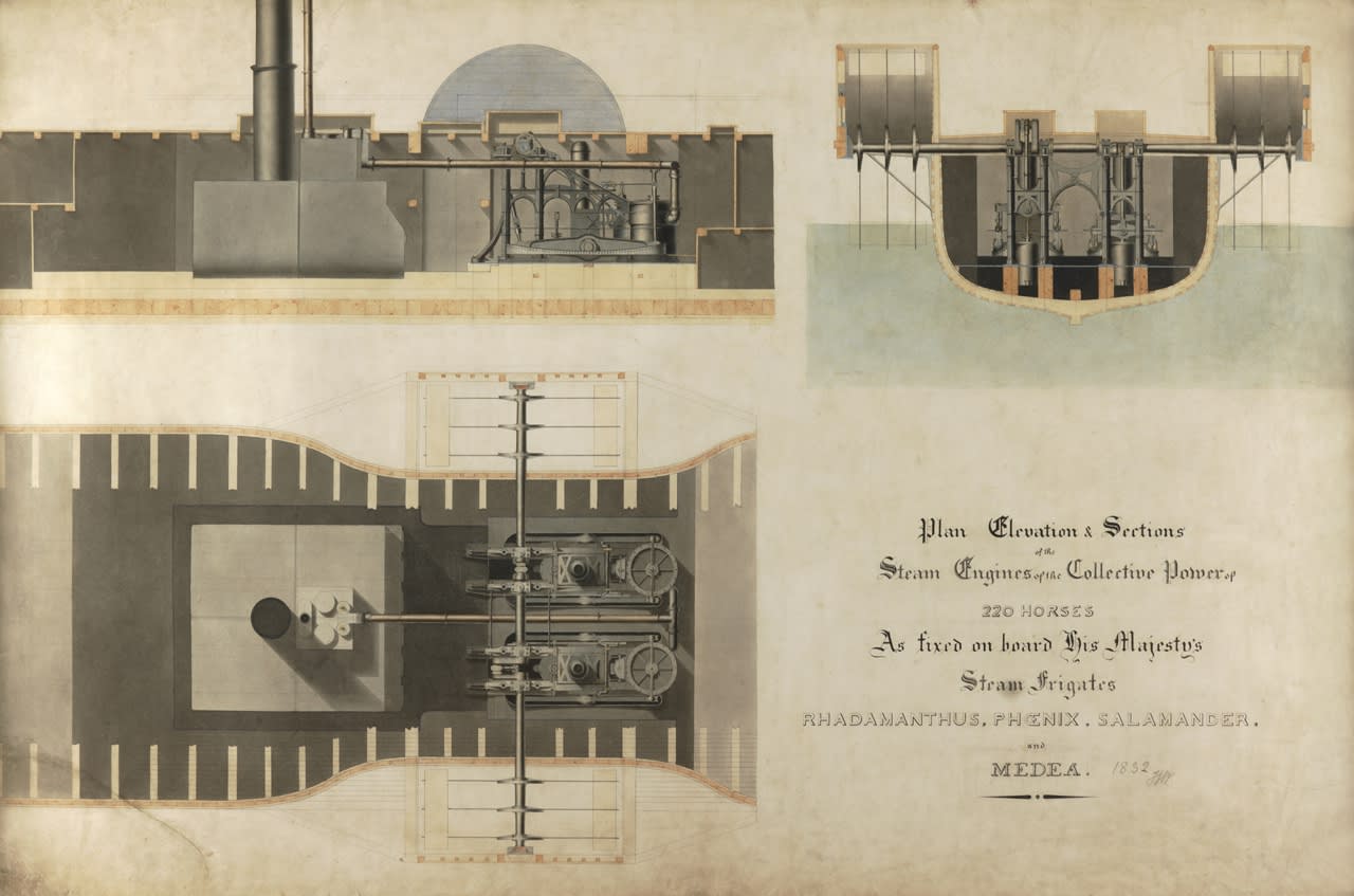 James Hall Nasmyth (1808-1890), A Marine Steam Engine of 220 Horses