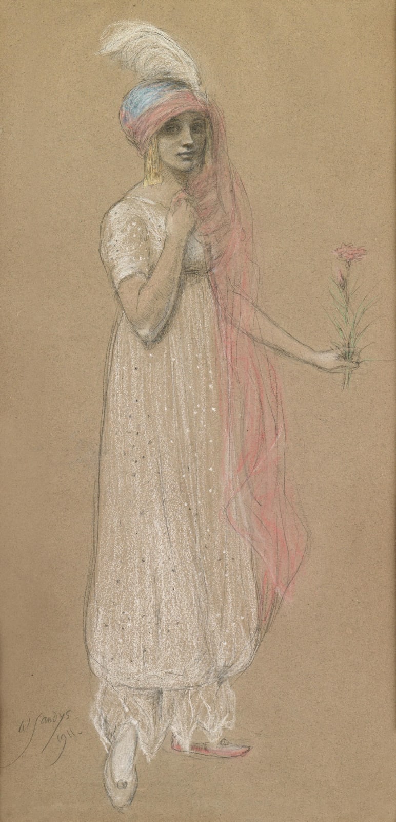 Winifred Sandys (1875-1944), Gertrude 'Girlie' Sandys, the Artist's Sister, in Fancy Dress