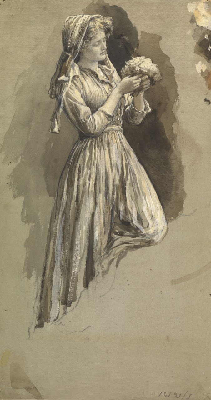 Herbert Dicksee (1862-1942), Girl with Posy