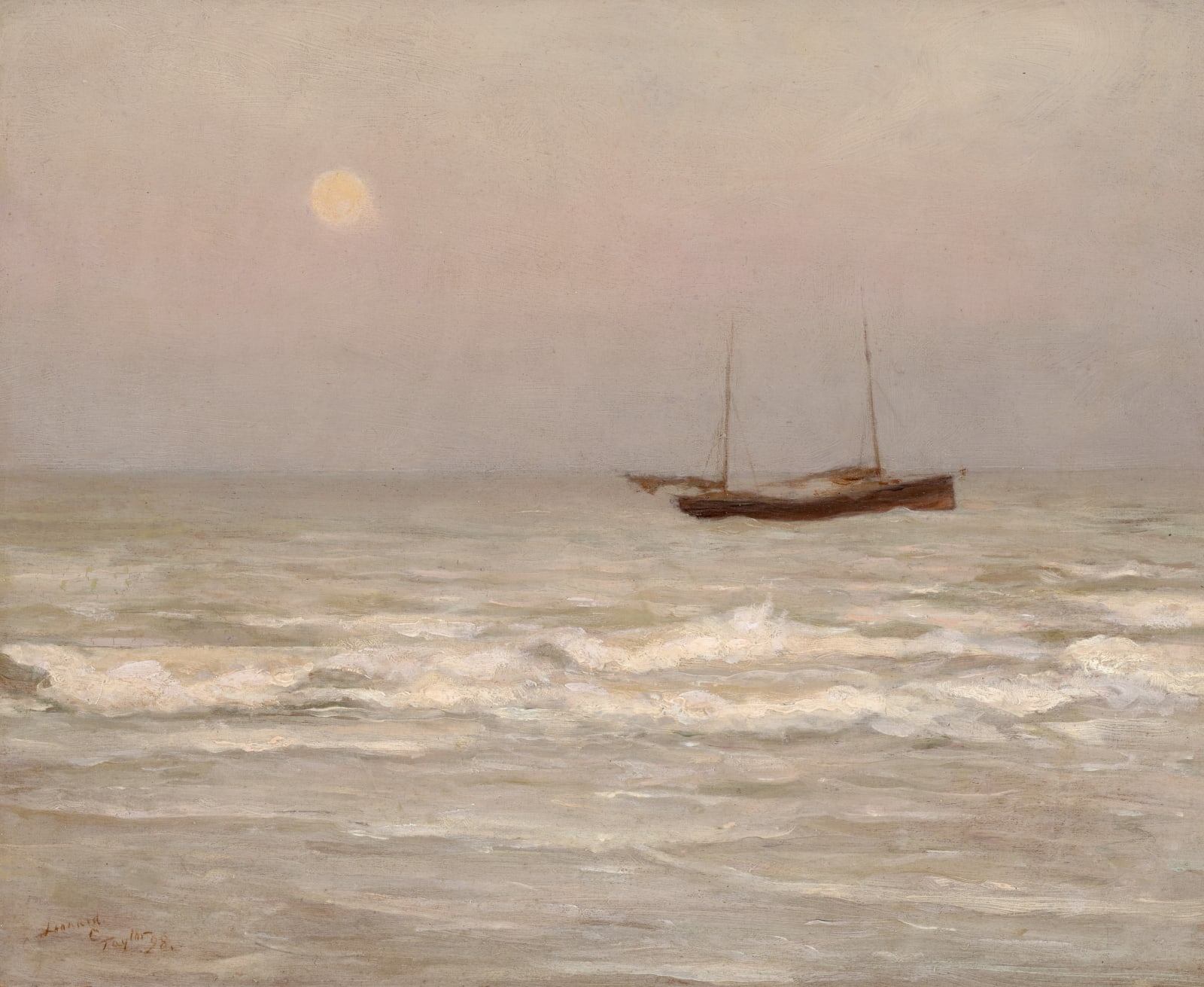 Leonard Campbell Taylor (1874-1969), Moonrise by the Sea
