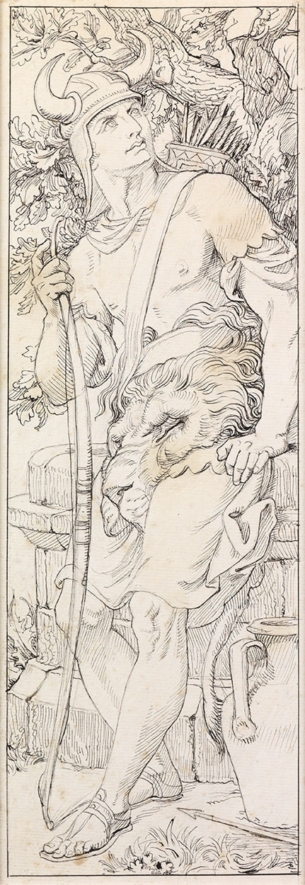 Frederic James Shields (1833-1911), 'Courage' for the Chapel of the Ascension