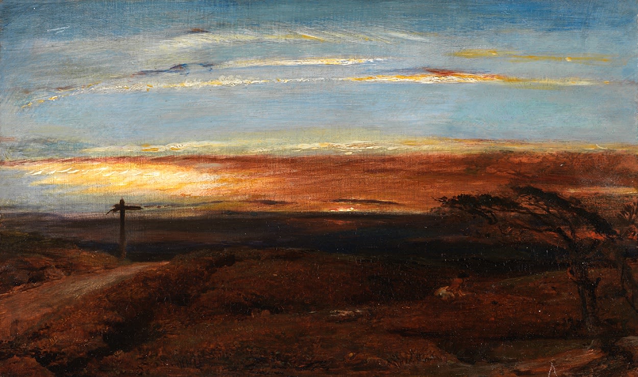 George Richmond (1809-1896), Landscape at Sunset
