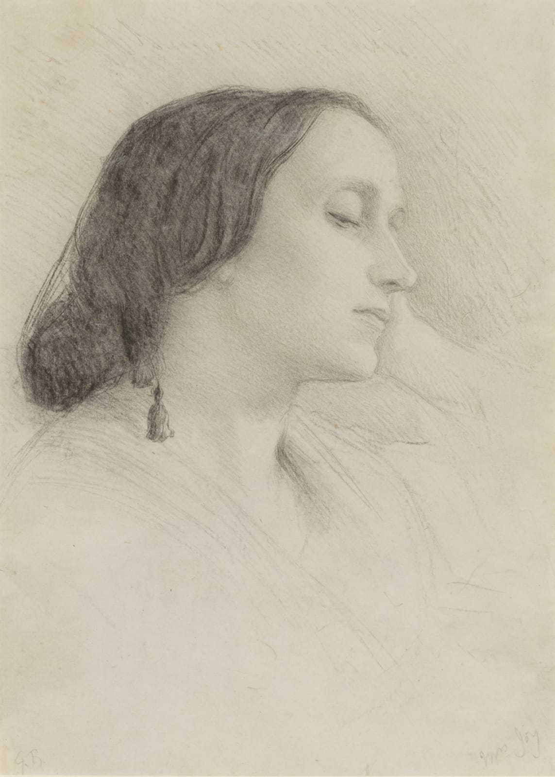 George Richmond (1809-1896), Head of a Sleepy Woman