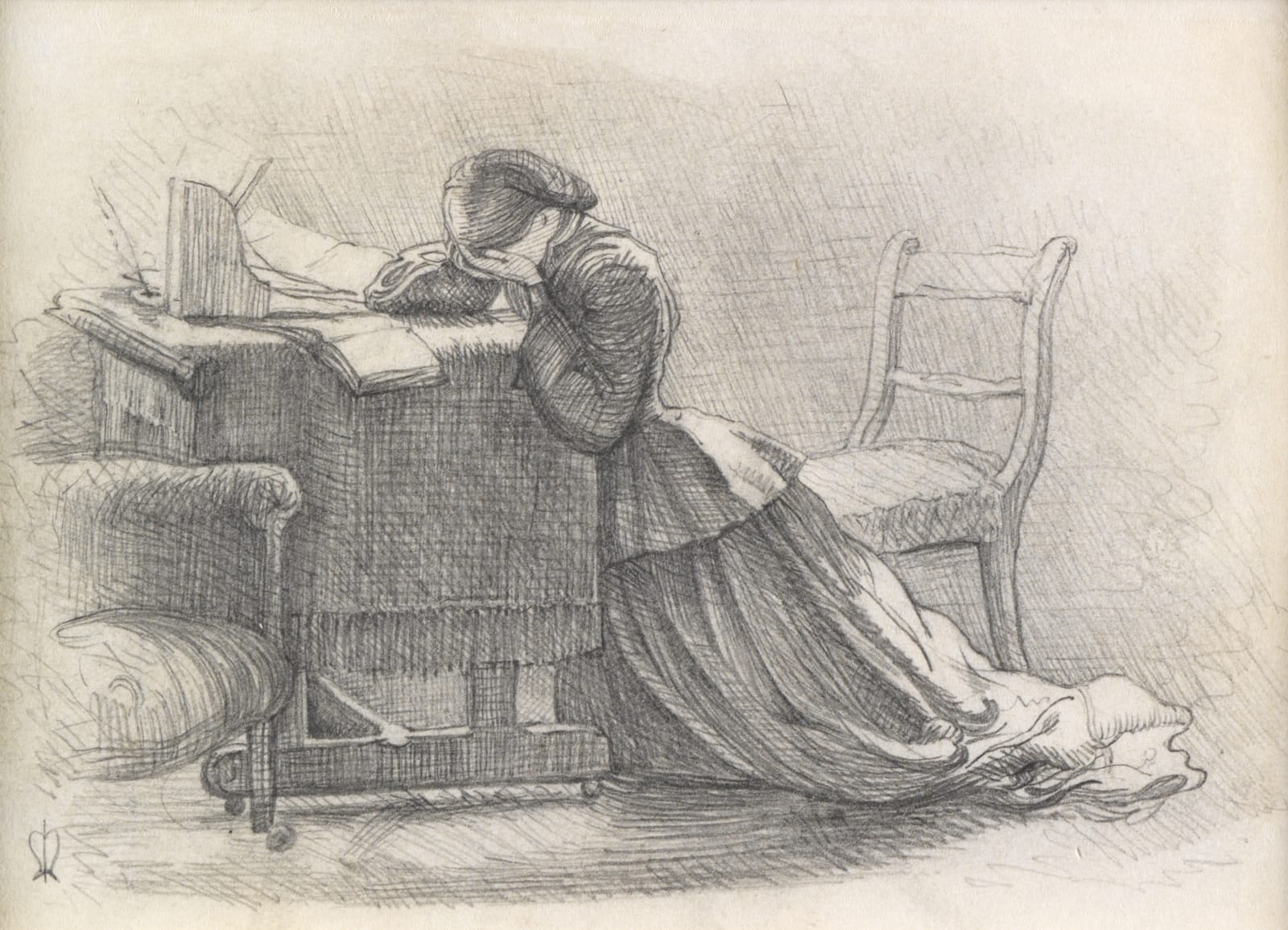 Sir John Everett Millais (1829-1896), A Wife - Illustration to a Poem, 1859