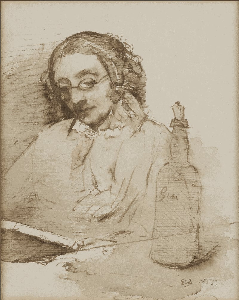 Edward Thompson Davis (1833-1867), My Mother, with a bottle of Gin