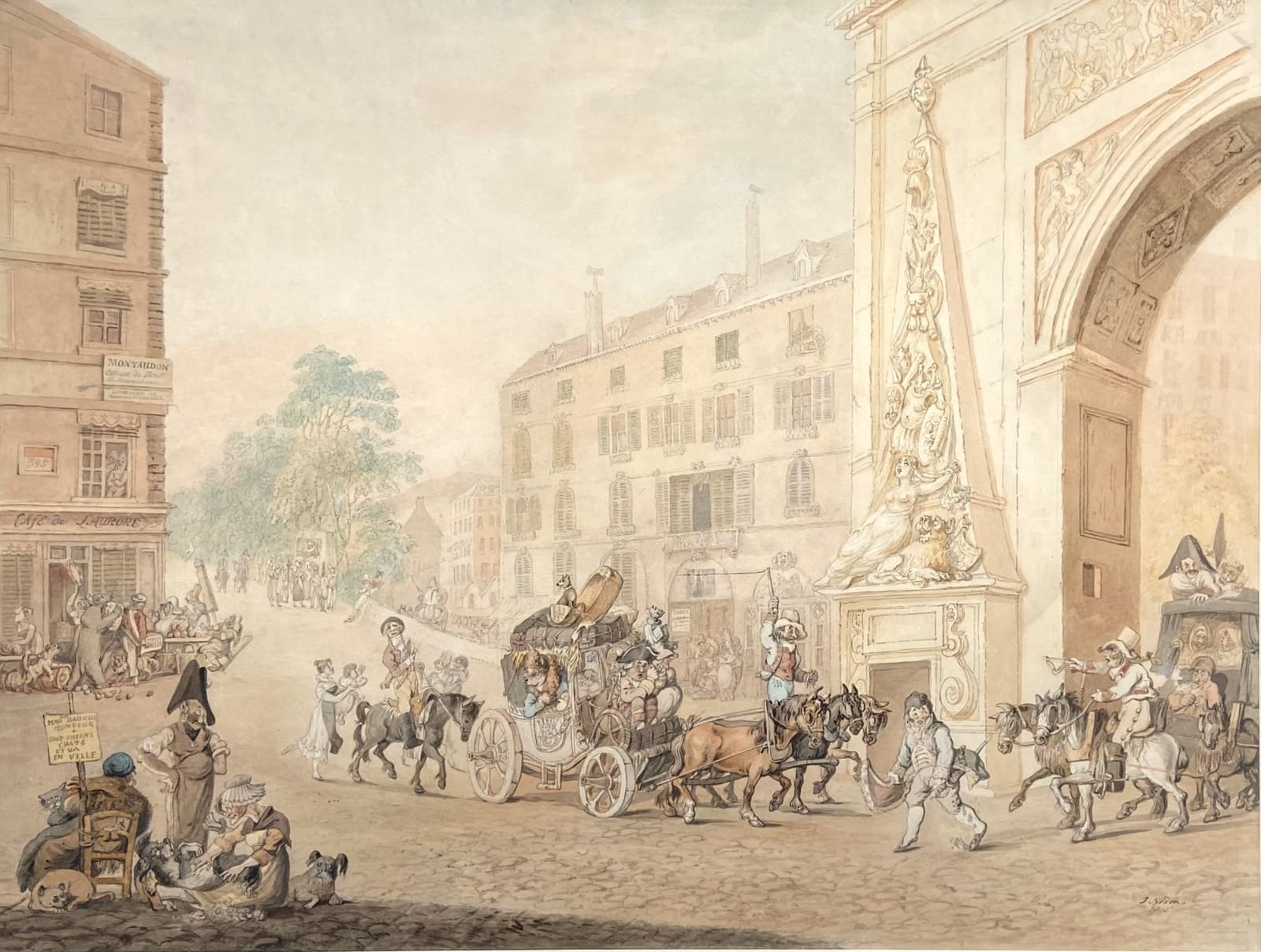 John Colley Nixon (c. 1755-1818), Porte Saint-Denis, Paris 1815