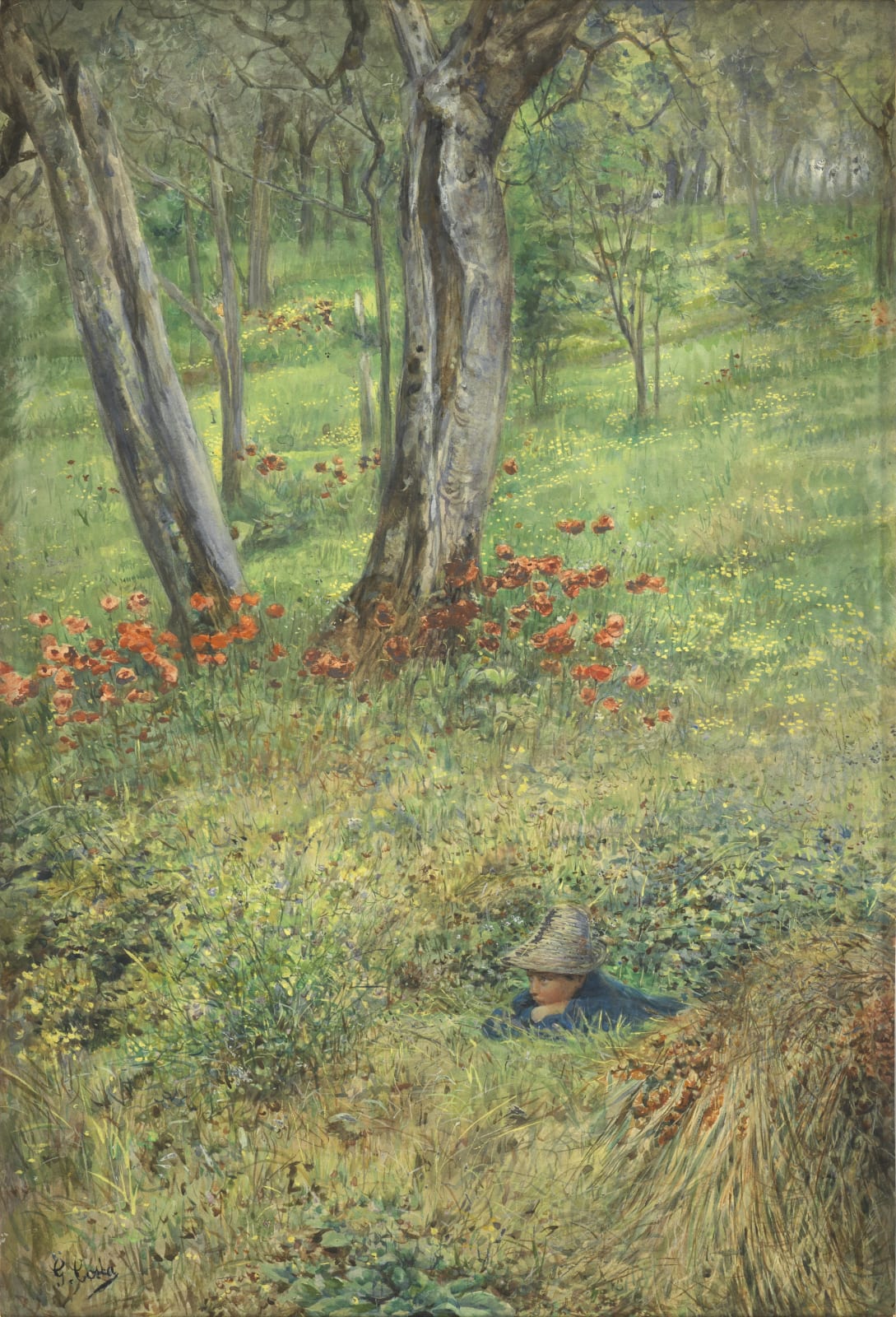 Giovanni Costa (1833-1893), A Woodland Hideout