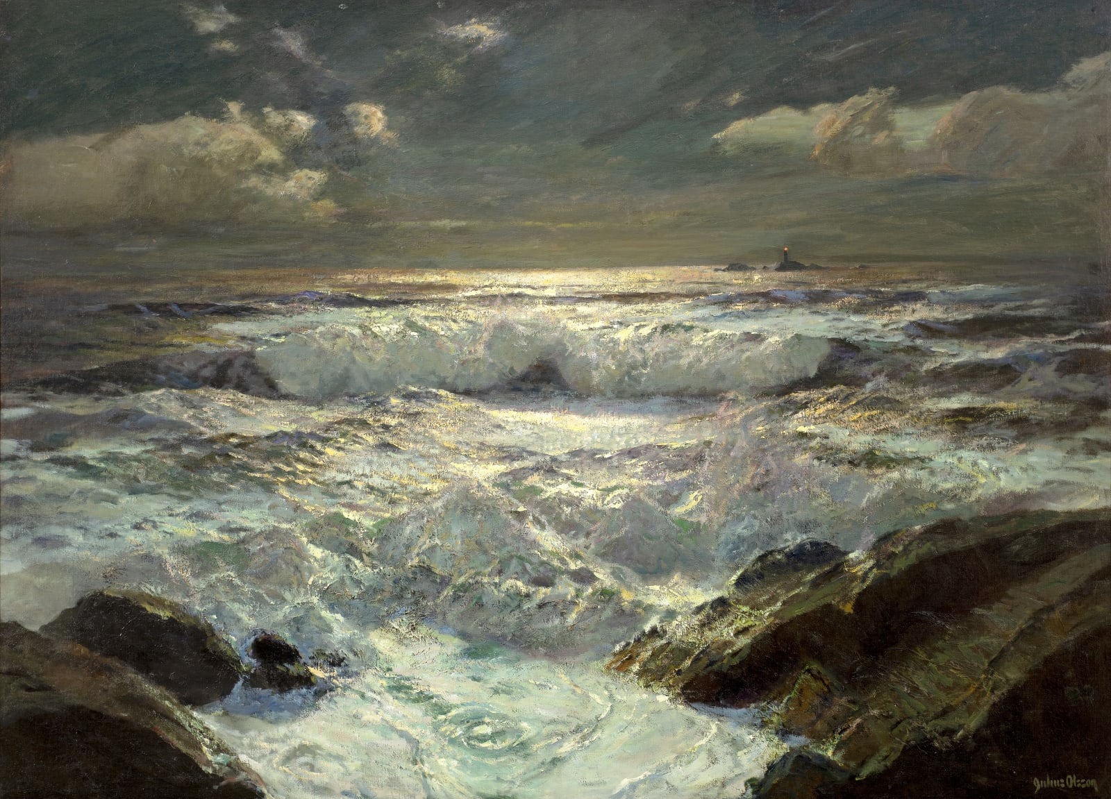 Julius Olsson (1864-1942), The Longships Light