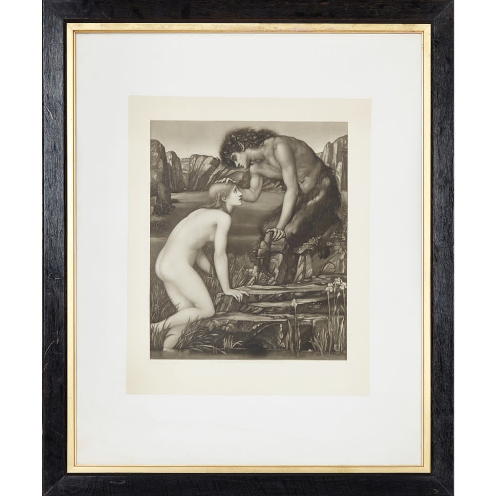 After Sir Edward Coley Burne-Jones (1833-1898), Pan and Psyche