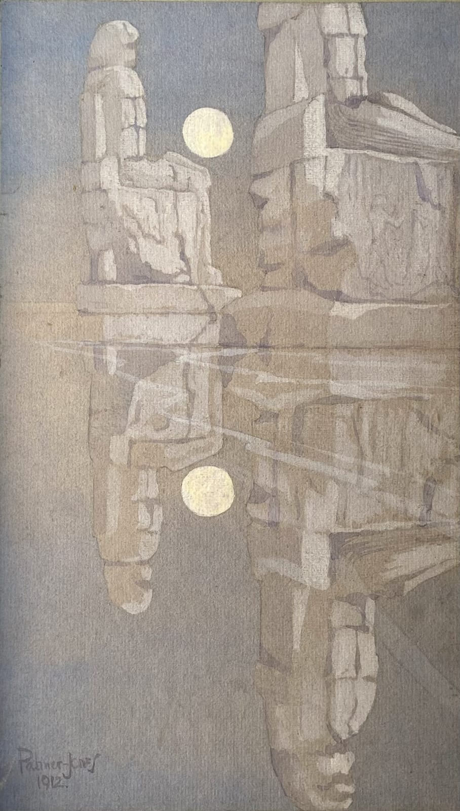 William John Palmer-Jones (1887-1974), Dusk - The Colossi of Memnon