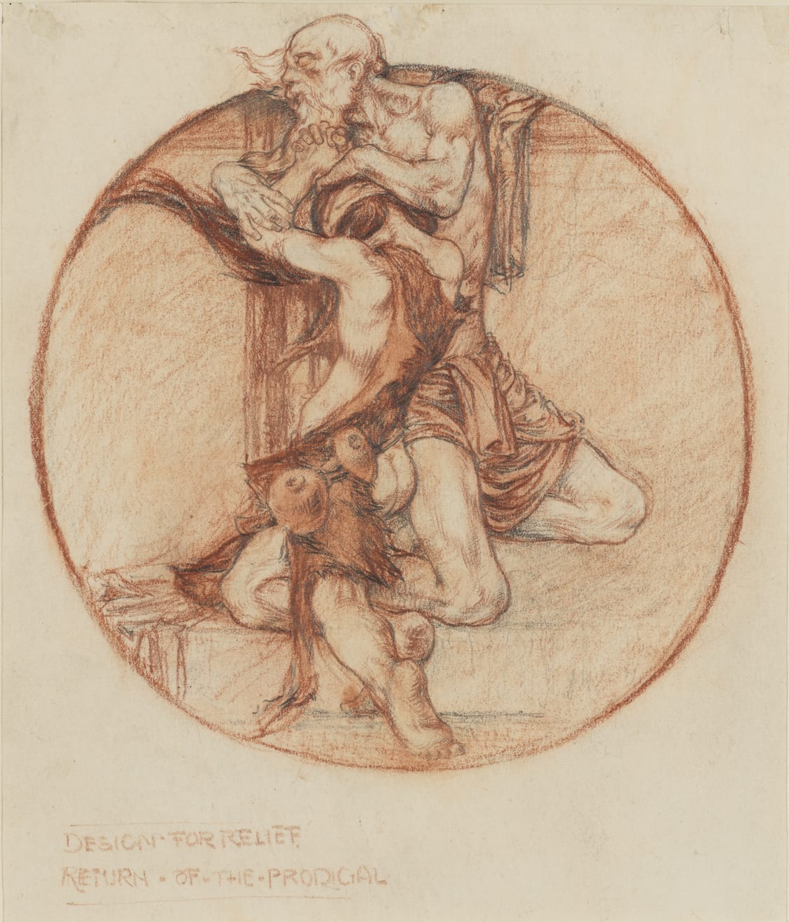 Charles Sargeant Jagger (1885-1934), Design for a Relief: Return of the Prodigal