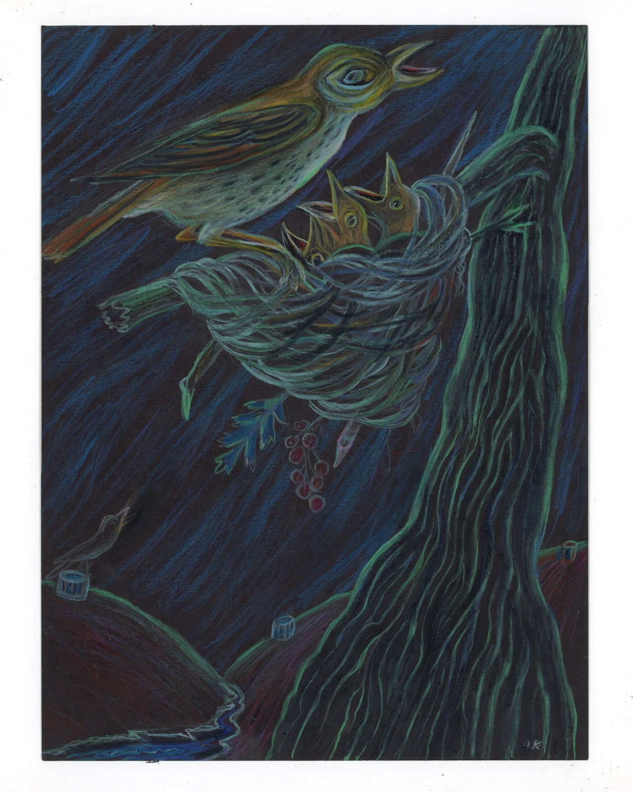 ALEXA KLEINBARD, wood thrush mama resting