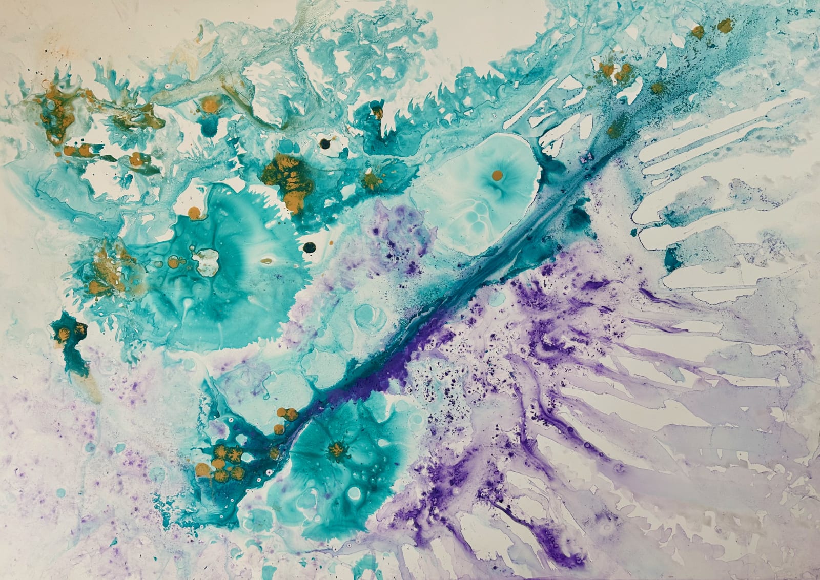 Catherin Bennett, Under The Sea Purple & Teal, 2024