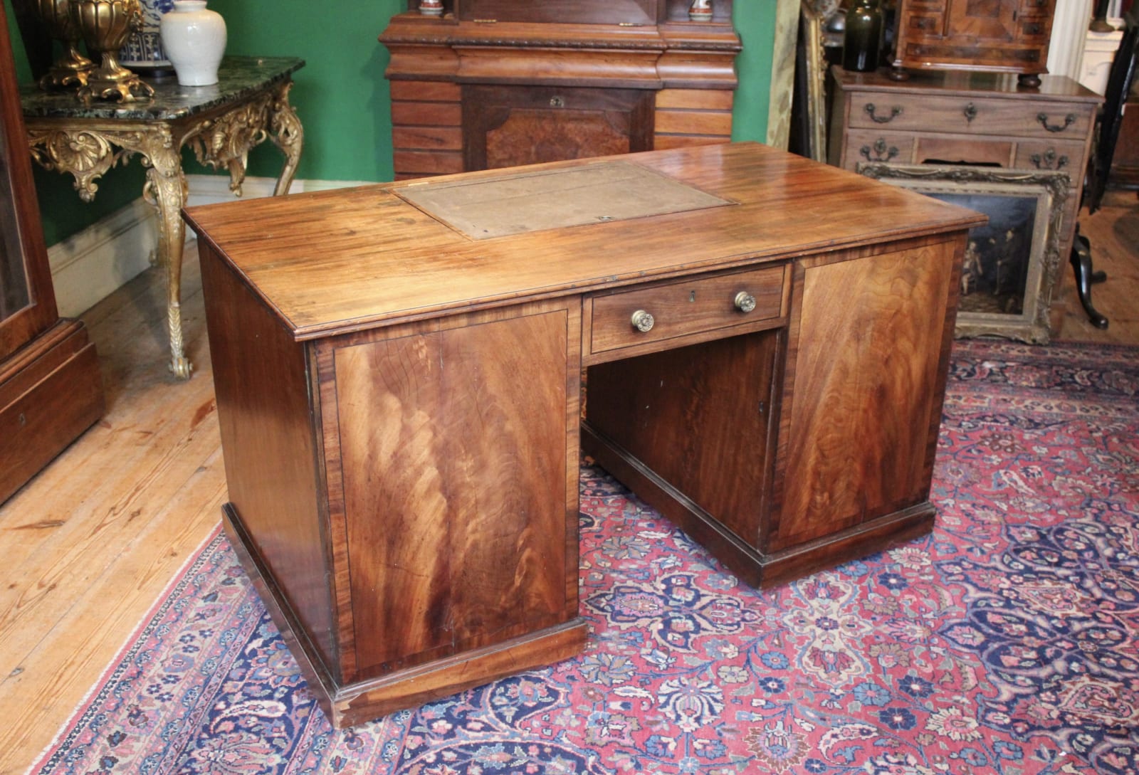 English Regency mahogany partners desk