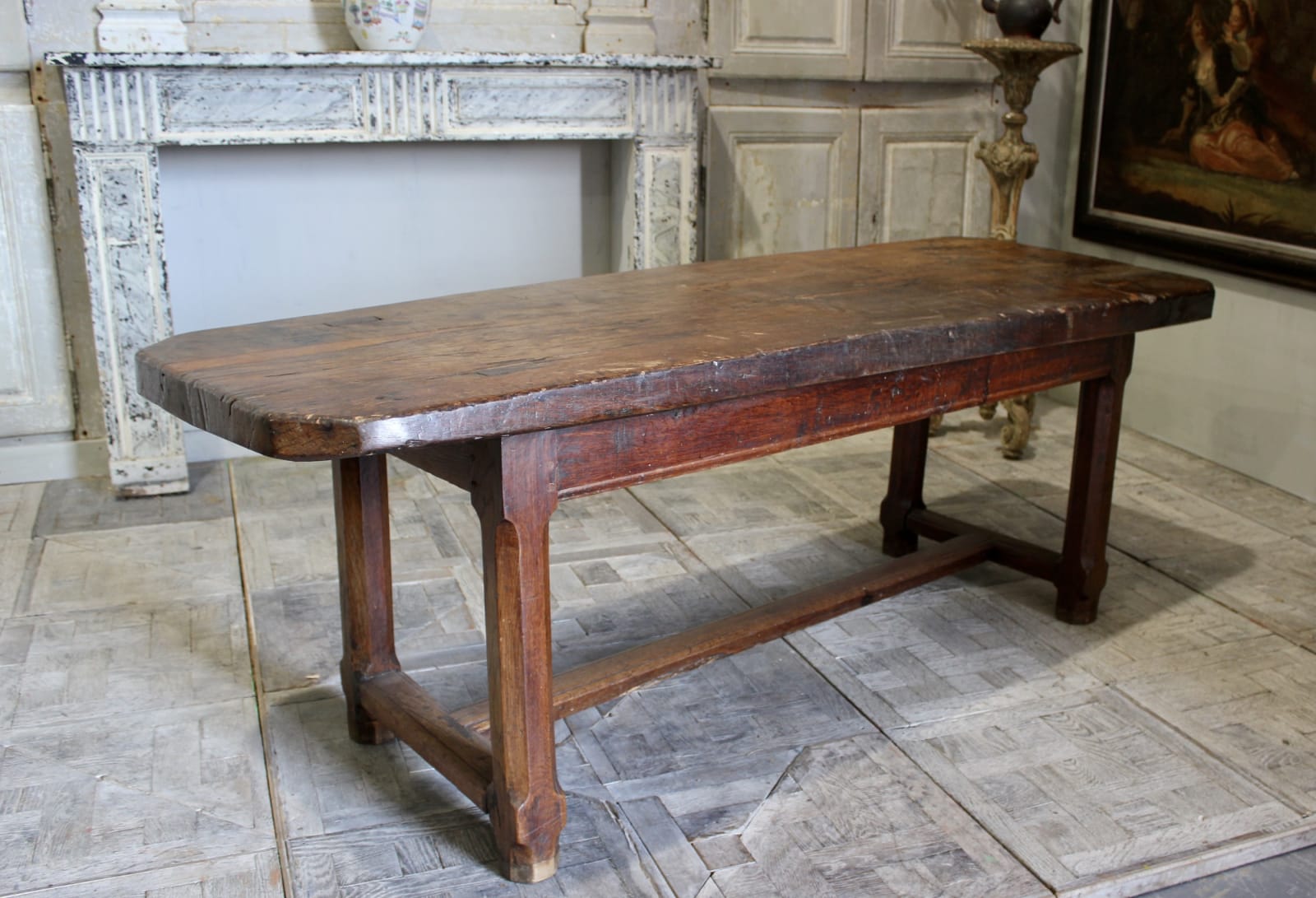 early 18th century French oak farmhouse or hall table