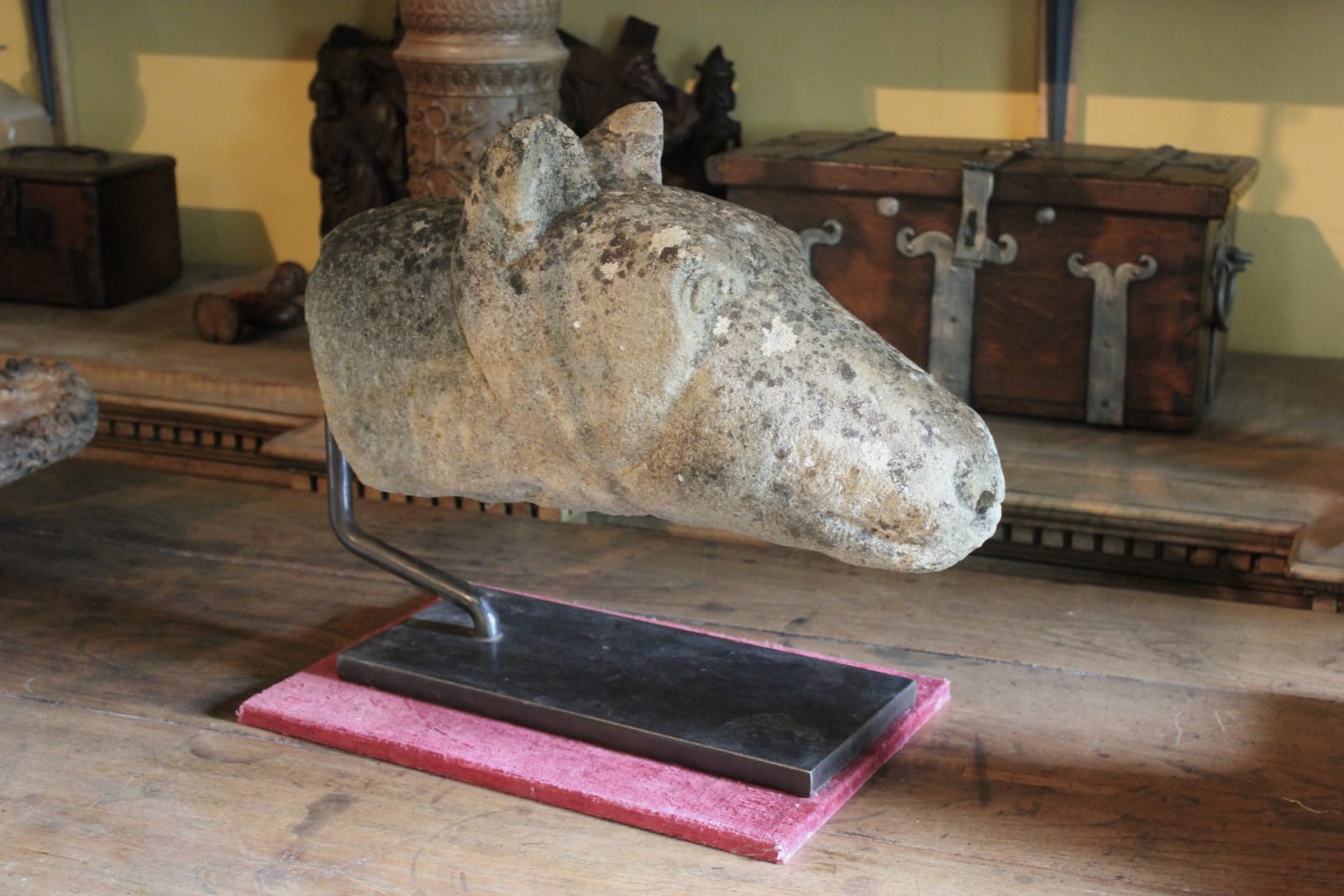 Early medieval carved stone horses head